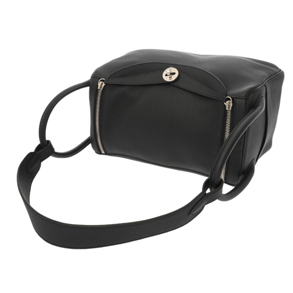 HERMES Lindy 30 Black U Stamp (circa 2022) Women's Taurillon Clemence Leather... - Picture 4 of 11
